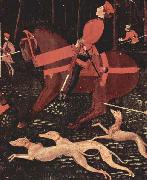 paolo uccello Portion of Paolo Uccello The Hunt oil on canvas